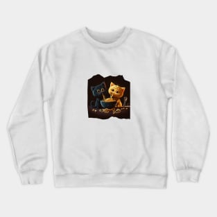 Cats eating Crewneck Sweatshirt